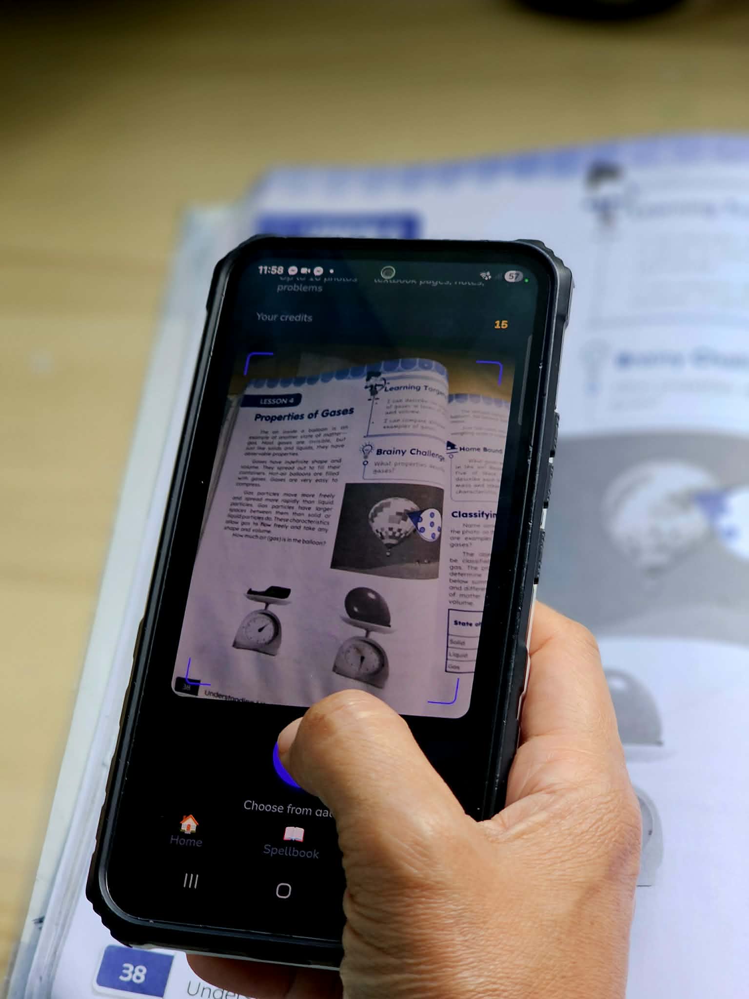 Snap a textbook page